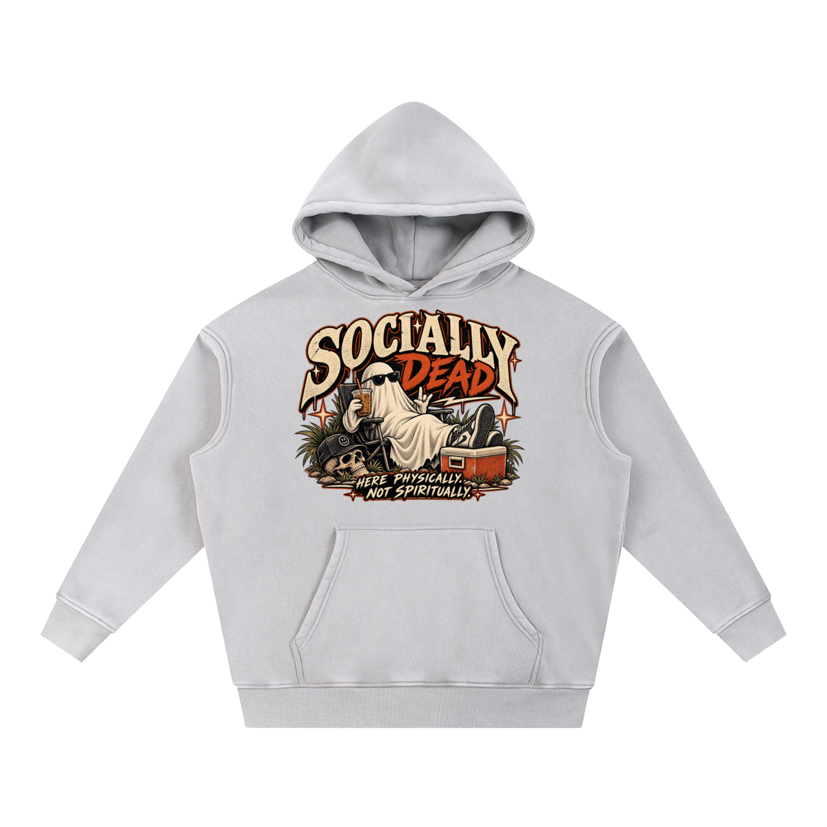 Snow Wash Fleece Oversize Hoodie