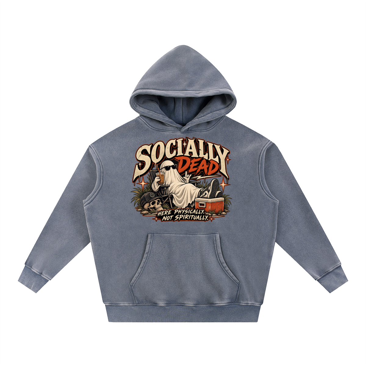 Snow Wash Fleece Oversize Hoodie