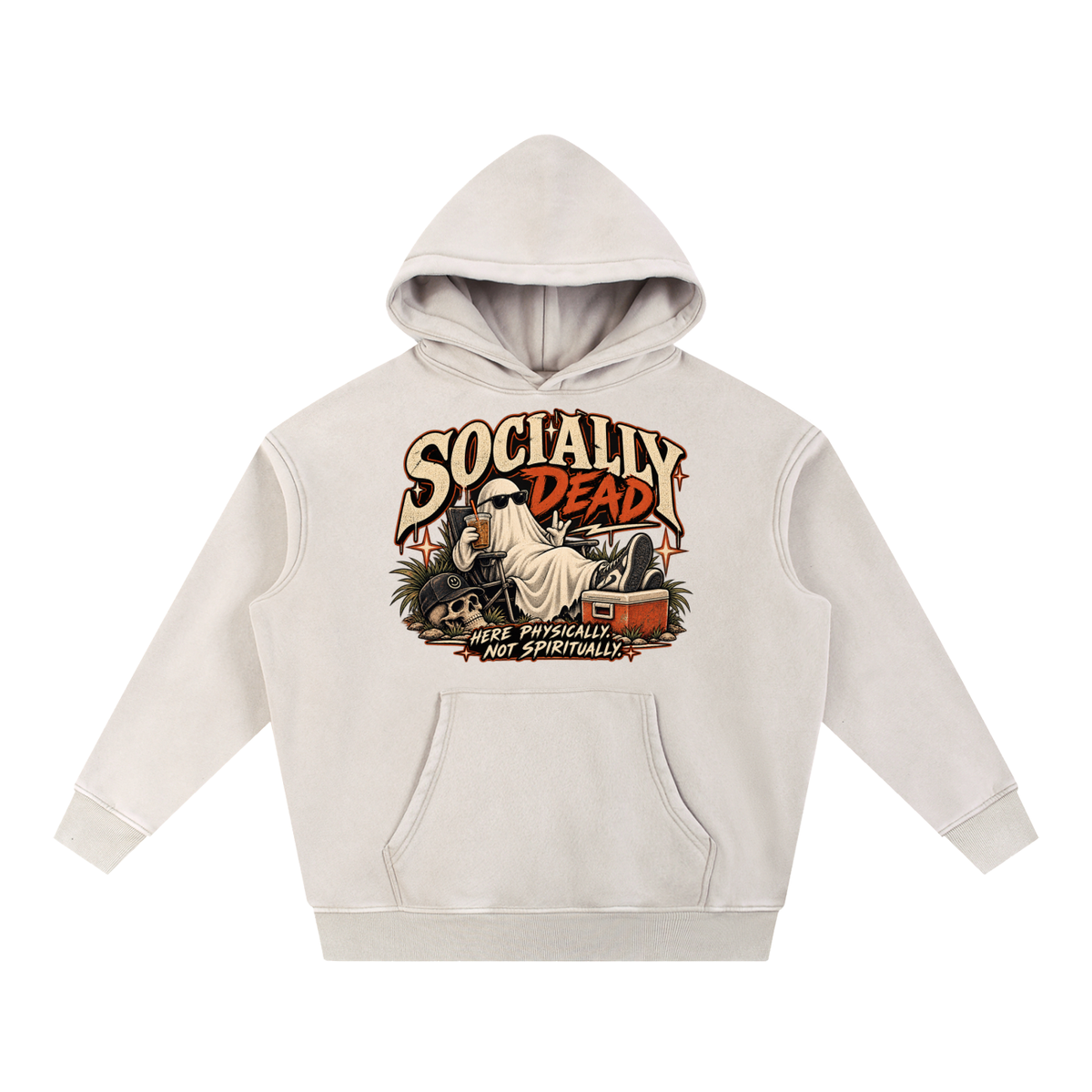 Snow Wash Fleece Oversize Hoodie