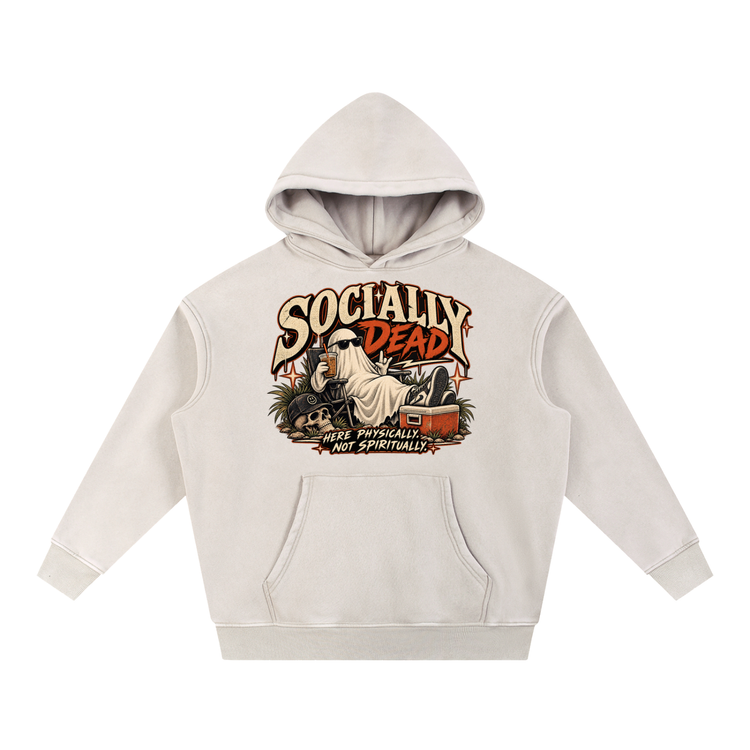 Snow Wash Fleece Oversize Hoodie