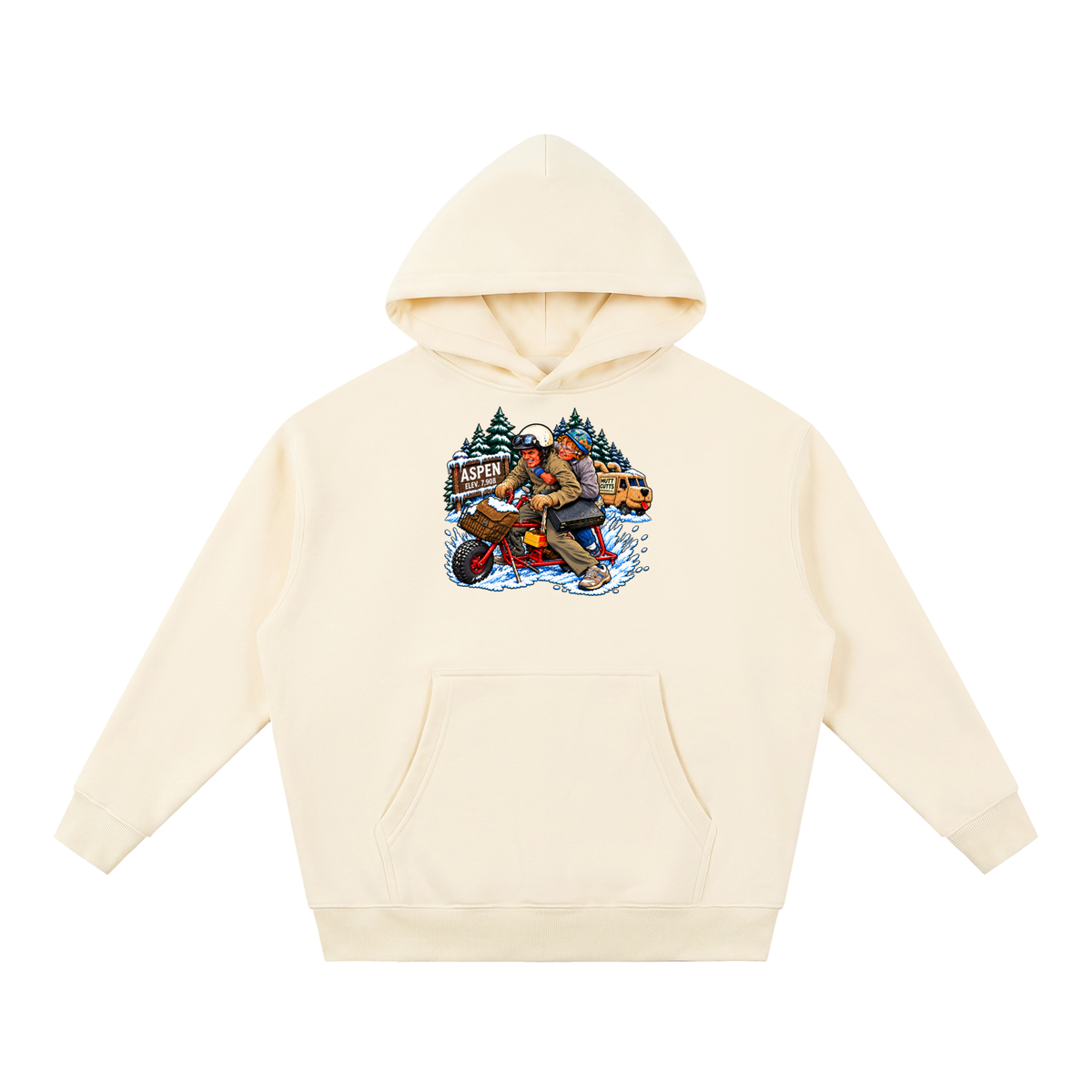 Dumb And Dumber Oversized Boxy Fit Fleece Hoodie