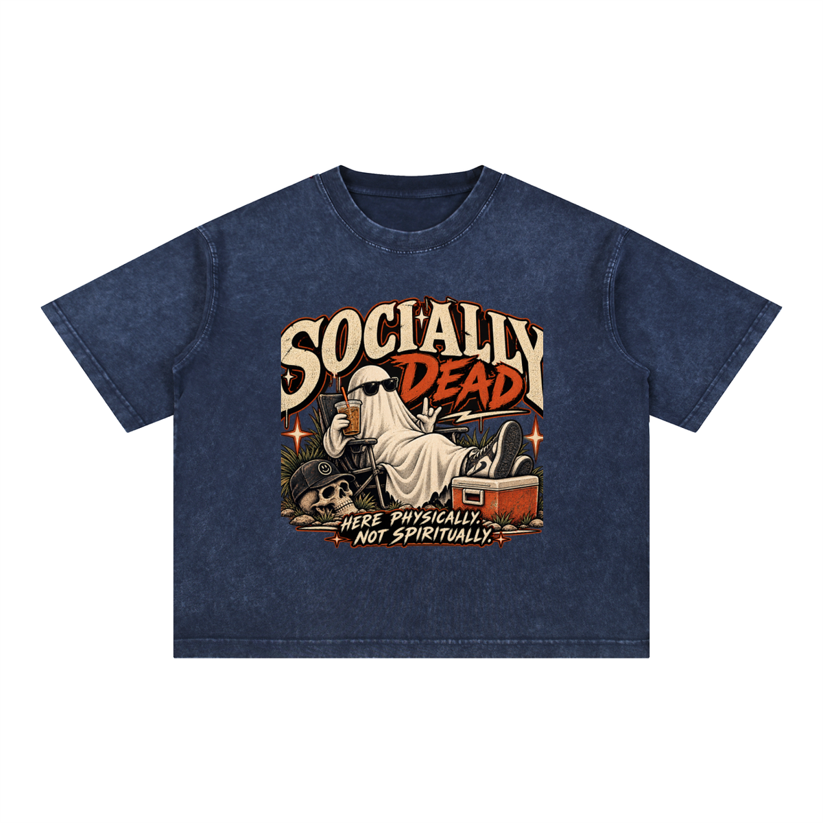 Mineral Wash Boxy Cotton T-Shirt
