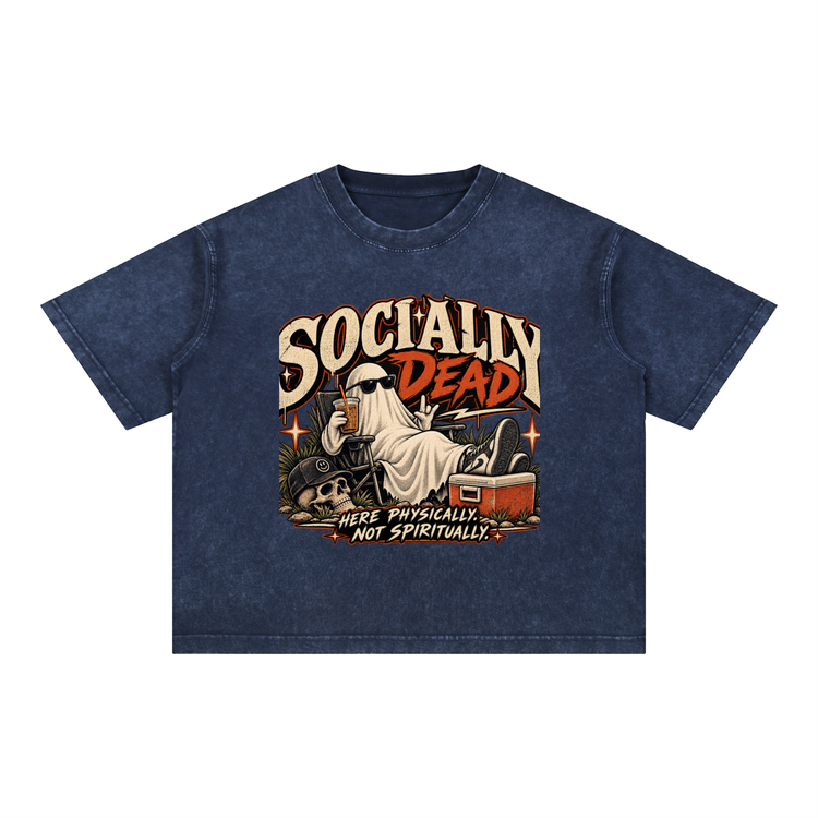 Mineral Wash Boxy Cotton T-Shirt